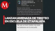 Alerta en secundaria por presunta amenaza de alumno en alcaldía Iztapalapa