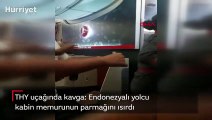 THY uçağında Endonezyalı yolcu, kabin memurunun parmağını ısırdı