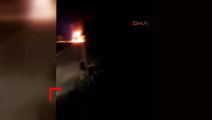 TEM Otoyolu’nda TIR alev alev yanıyor