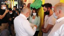 Denizli Valisi Ali Fuat Atik, koronavirüs denetimleri kapsamında maske denetimi yaptı