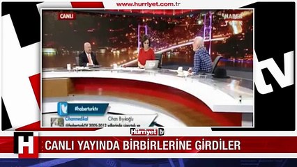 CANLI YAYINDA BİRBİRLERİNE GİRDİLER