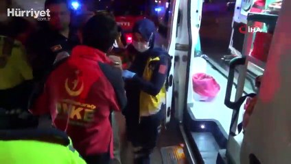 Sıkıştığı araçta kurtarılan sürücü hastaneye gitmemek için yalvardı