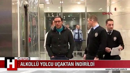 ALKOLLÜ YOLCU UÇAKTA OLAY ÇIKARDI