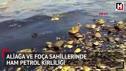 Aliağa ve Foça sahillerinde ham petrol kirliliği