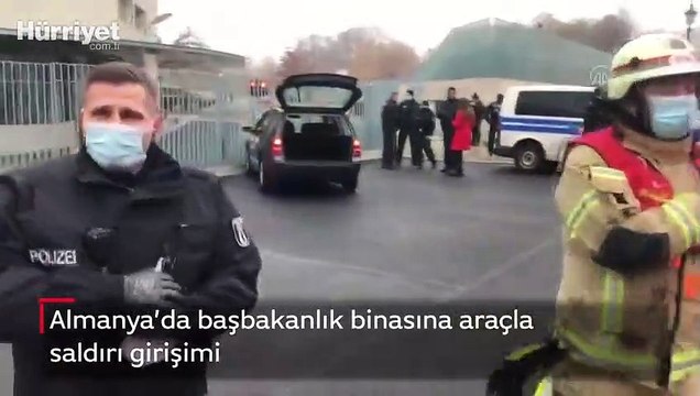 Son dakika... Almanya’da başbakanlık binasına araçla saldırı girişimi