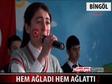 İSTİKLAL MARŞI'NI OKURKEN HEM AĞLADI HEM AĞLATTI