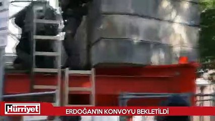Almanya'da sıcak dakikalar! Erdoğan'ın konvoyu bekletildi