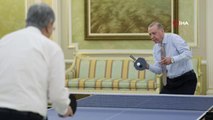 Cumhurbaşkanı Erdoğan, Tokayev ile masa tenisi oynadı