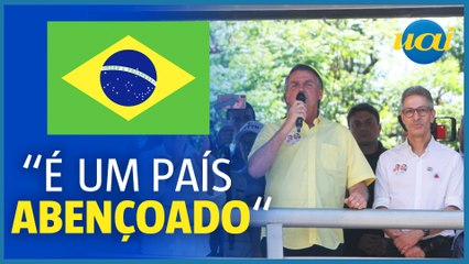 Bolsonaro em BH: 'País abençoado, que vive em liberdade'