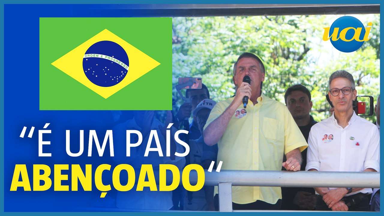 Bolsonaro em BH: 'País abençoado, que vive em liberdade'