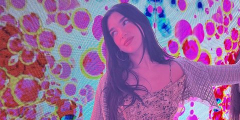 Dua Lipa Channeled a '70s Flower Child in a Sheer Set and Pierced Ugg Boots