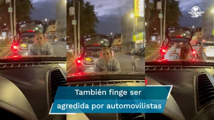 Mujer "sale de cajuela" y finge ser atropellada: alertan en redes