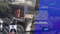 Tatlo patay, higit 30 sugatan sa salpukan ng bus at oil tanker | Saksi