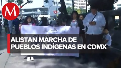 Manifestación de pueblos indígenas de Veracruz en CdMx