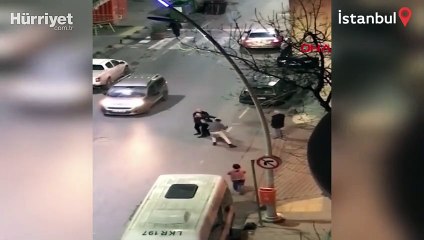 Sultangazi'de sürücülerin kavgası kamerada