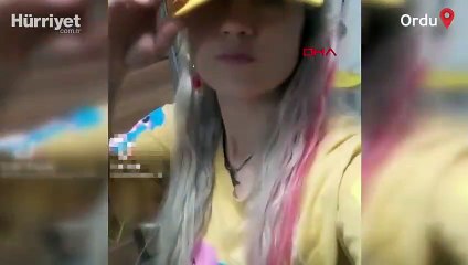 Ordu'da sosyal medya fenomenliği için yola yatıp, denize atlamış