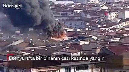 Esenyurt'ta binada yangın