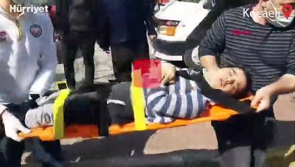 Kazada yaralanan torununu görünce gözyaşlarını tutamadı