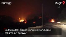 Bodrum'daki orman yangınını söndürme çalışmaları sürüyor