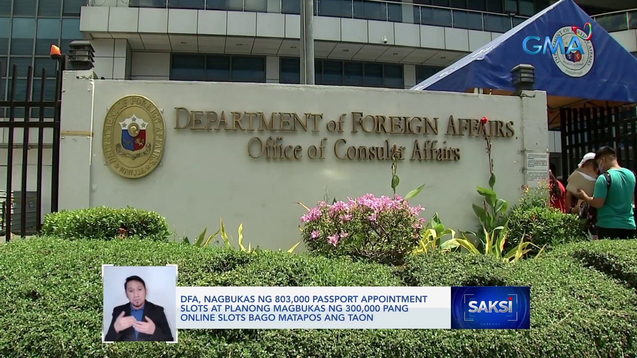 DFA, nagbukas ng 803,000 passport appointment slots at planong magbukas ng 300,000 pang online slots bago matapos ang taon | Saksi