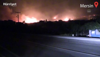 Mersin'de Silifke ve Aydıncık'ta çıkan yangınlar devam ediyor