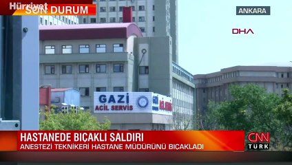 Hastanede doktora bıçaklı saldırı