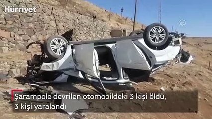 Bingöl'de şarampole devrilen otomobildeki 3 kişi öldü, 3 kişi yaralandı
