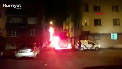 Erzurum'da 60 yıllık evdeki yangın korkuttu