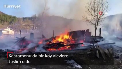 Kastamonu’da bir köy alevlere teslim oldu