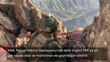 Download Video: MSB, terör örgütü PKK'ya ait çok sayıda silah ve mühimmat ele geçirildiğini bildirdi