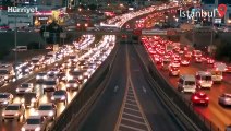 İstanbul'da akşam saatlerinde trafik yoğunluğu