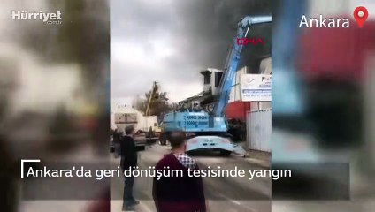 Ankara'da geri dönüşüm tesisinde yangın
