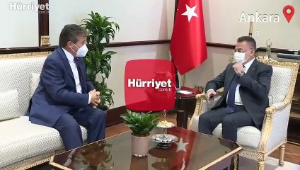 Cumhurbaşkanı Yardımcısı Oktay, KKTC Sağlık Bakanı Ünal Üstel'i kabul etti