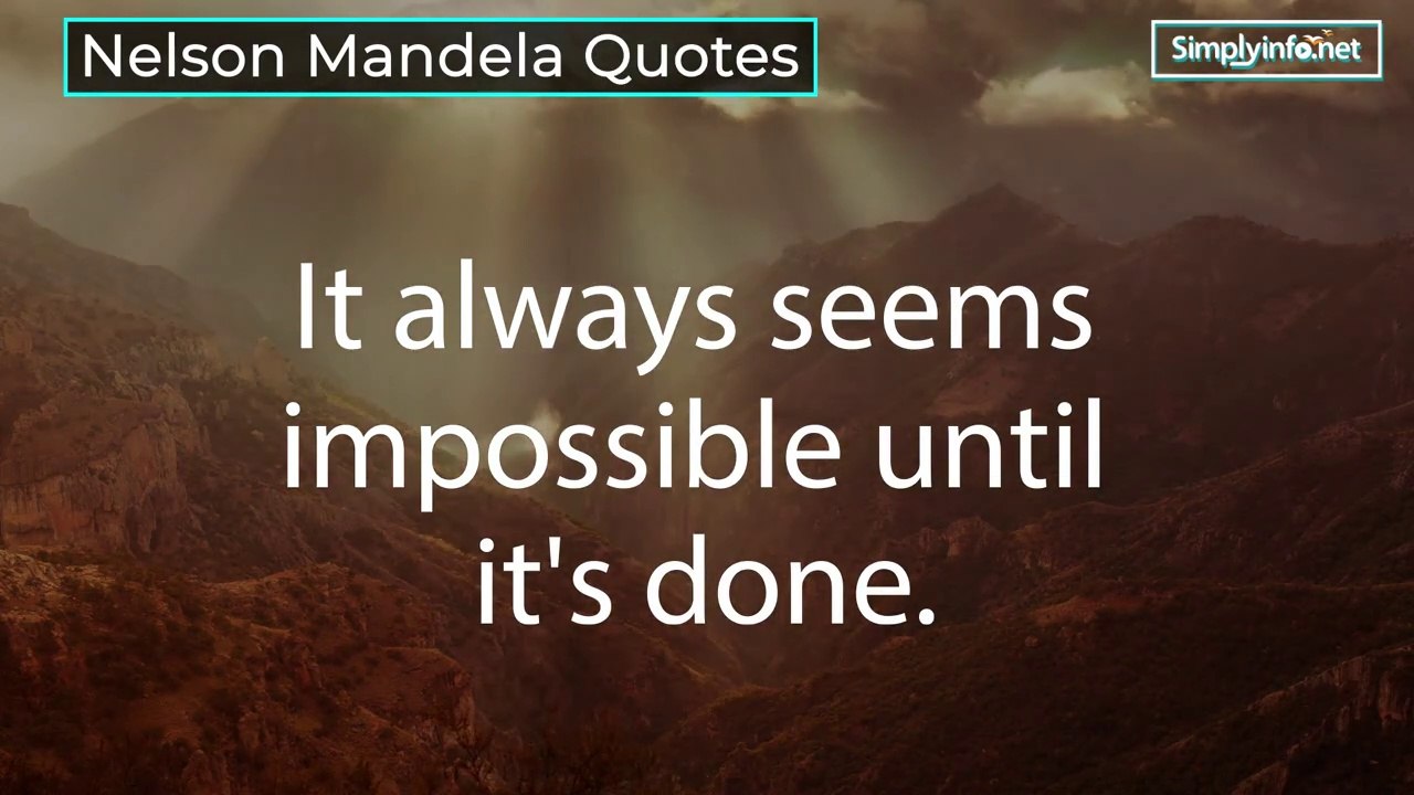 Top 20 Inspirational and Motivational Quotes by Nelson Mandela _ Best Quotes About Life