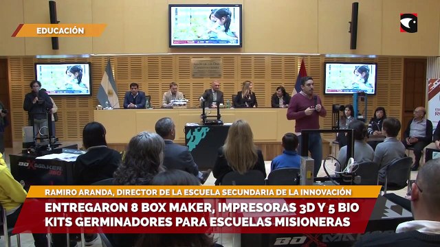 Entregaron 8 Box Maker, impresoras 3d y 5 bio kits germinadores para escuelas misioneras