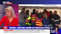 Philippe Martinez (CGT) arrive à la raffinerie de Port-Jérôme pour apporter son soutien aux grévistes