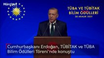 Cumhurbaşkanı Erdoğan, TÜBİTAK ve TÜBA  Bilim Ödülleri Töreni'nde konuştu