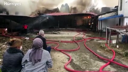 Ordu'da mobilya atölyesinde yangın!