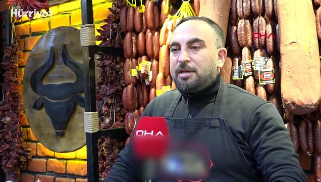 Altın kaplamalı pastırma 800 liradan satışa sunuldu
