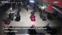 ABD'de en pahalı motosikletleri 2 dakikada böyle çaldılar