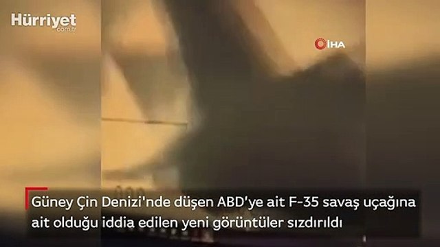 Güney Çin Denizi'nde düşen ABD’ye ait F-35 savaş uçağına ait olduğu iddia edilen yeni görüntüler sızdırıldı