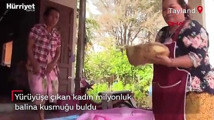 Yürüyüşe çıkan kadın milyonluk balina kusmuğu buldu