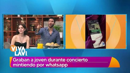 "Me quedé dormida": Captan a mujer en concierto mintiéndole a su novio