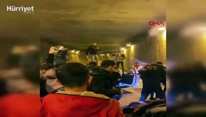 Ataşehir ve Ümraniye'de tüneli kapatarak asker eğlencesi yaptılar