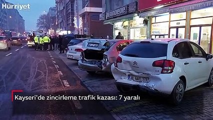 Kayseri'de zincirleme trafik kazası: 7 yaralı