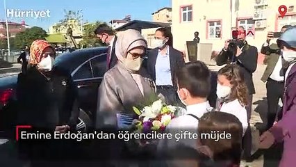 Emine Erdoğan'dan öğrencilere çifte müjde