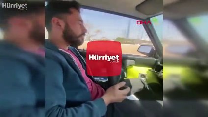 Direksiyonu yerinden çıkartıp yola devam etti