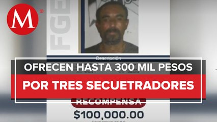 FGJ de Michoacán ofrece 300 mil pesos por información de 3 secuestradores
