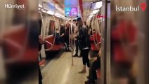 Kadıköy-Tavşantepe metrosunda eli bıçaklı kişi kadına saldırdı