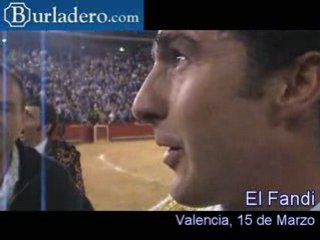 Declaraciones de El Fandi en Valencia